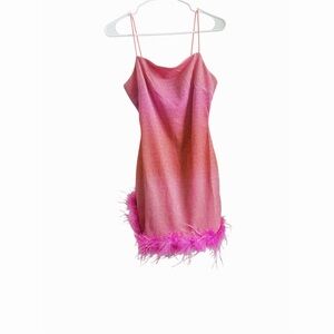 Fashion Nova Glittering Pink Mini Dress